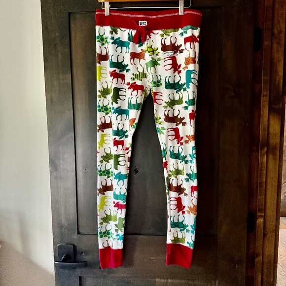 LazyOne Pajama Bottom women's size Small Sleepwear‎ Moose - Picture 1 of 5